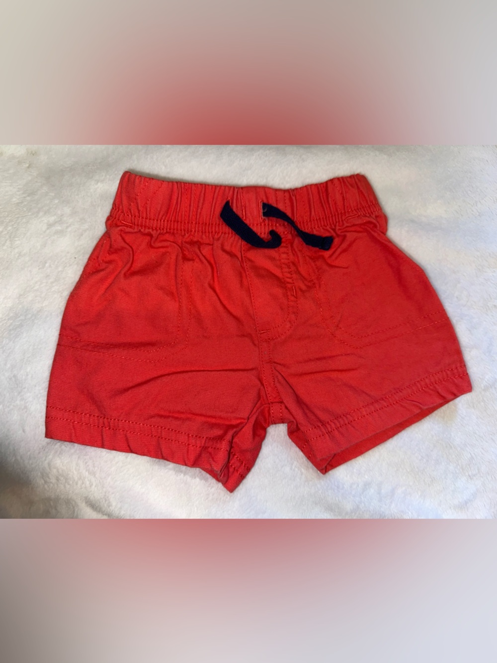 Carter's Coral Shorts with Navy Drawstring